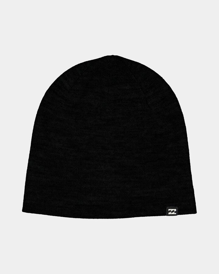Image of Hats. Product name - Billabong Mens All Day Beanie Black in Black colour by brand - Billabong