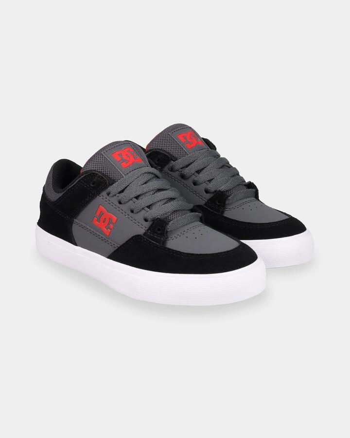 Image of Shoes. Product name - DC Shoes Boys 8-16 Onyx Skate Shoes Black/Grey/Red in Black/Grey/Red colour by brand - DC Shoes