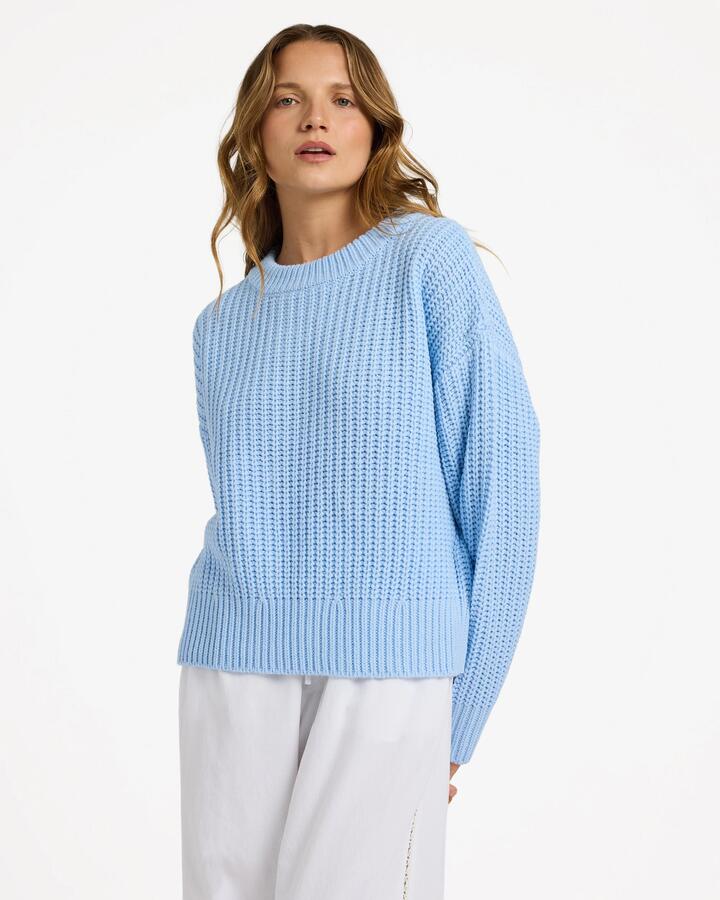Image of Decor. Product name - Roxy Womens Coming Home Crew Neck Windsurfer in Windsurfer colour by brand - Roxy
