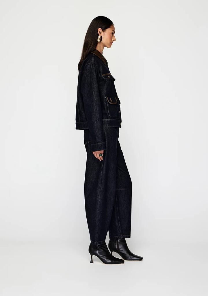 Image of Coats & Jackets. Productname: Nia Denim Jacket | MOS The Label in Deep Indigo colour by brand - MOS The Label