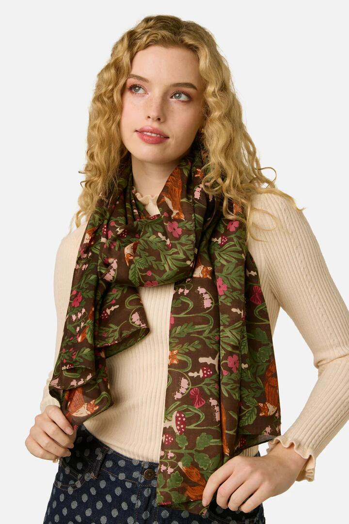 Image of Scarves & Shawls. Productname: Fox Soft Scarf in Chocolate colour by brand - Princess Highway