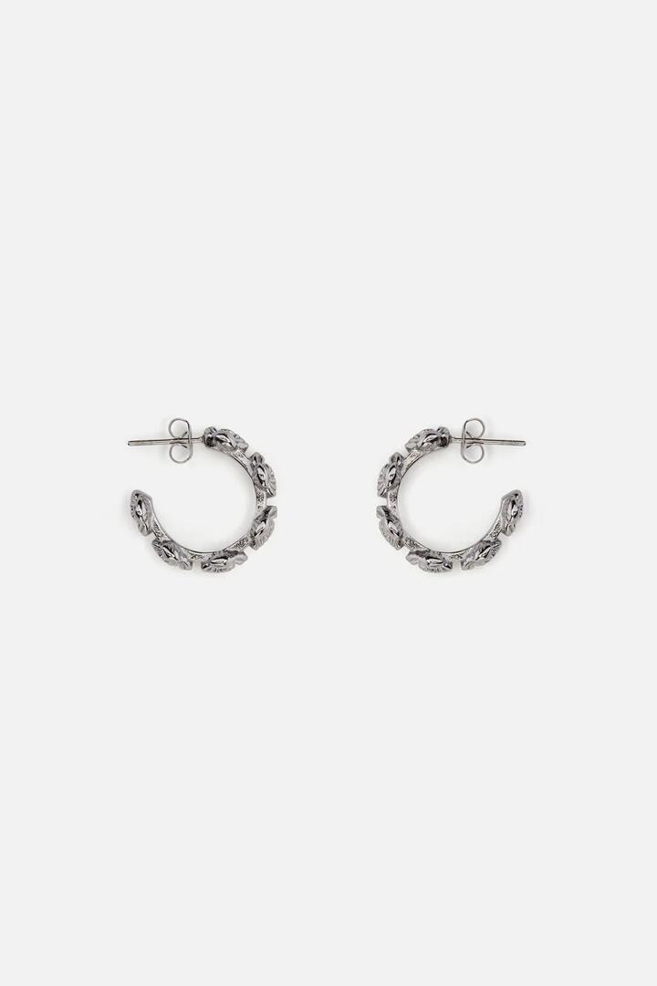 Image of Earrings. Productname: Rose Hoop Earrings in Silver colour by brand - Princess Highway