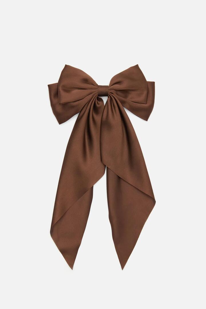 Image of Hair Accessories. Productname: Satin Barrette Hair Clip in Chocolate colour by brand - Princess Highway