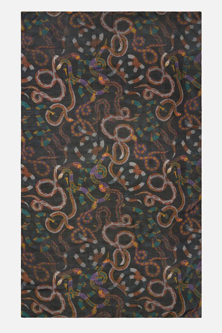 Image of Scarves & Shawls. Productname: Reptilian Scarf in Black colour by brand - Dangerfield