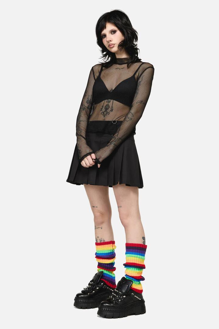 Image of Lingerie. Productname: Rainbow Rib Legwarmers in Rainbow colour by brand - Dangerfield