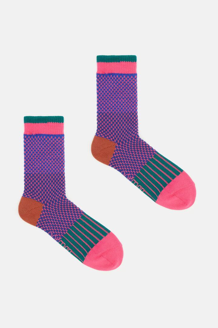 Image of Socks. Product name - Candice Wool Sock Green in Multi colour by brand - Gorman