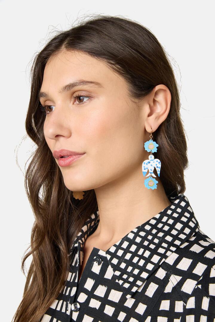 Image of Earrings. Product name - Take Flight Earrings in Multi colour by brand - Gorman