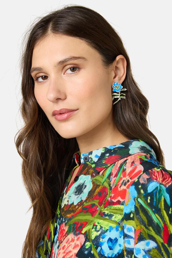 Image of Earrings. Product name - Day Flower Earrings in Multi colour by brand - Gorman