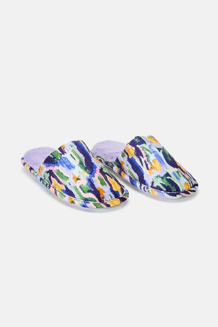 Image of Slippers. Product name - Liquid Joy Slippers in Print colour by brand - Gorman