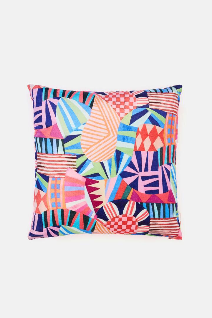 Image of Chair & Sofa Cushions. Product name - Canopy Circus Velvet Cushion in Print colour by brand - Gorman