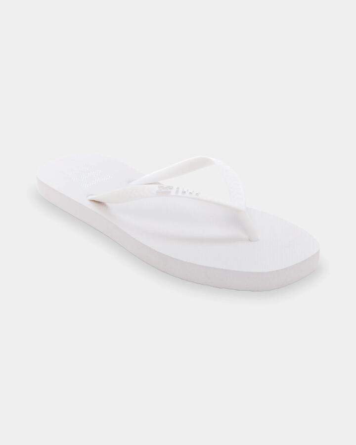 Image of Sandals. Product name - Billabong Womens Fiji Square Toe Thongs White/White in White/White colour by brand - Billabong