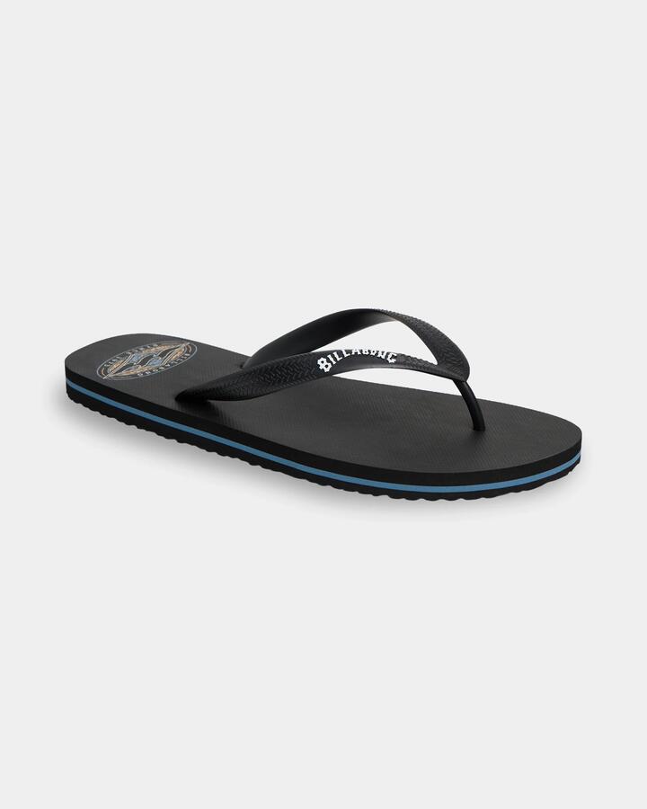 Image of Sandals. Product name - Billabong Mens Tides Thongs Black in Black colour by brand - Billabong