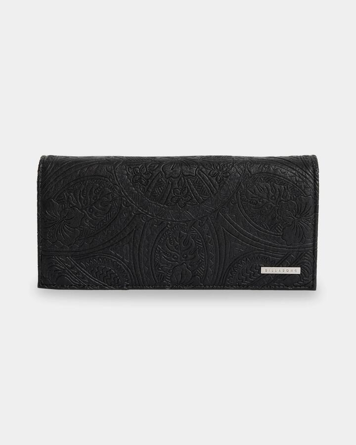 Image of Wallets & Money Clips. Product name - Billabong Womens Tropical Rhapsody Bi Fold Wallet Black in Black colour by brand - Billabong
