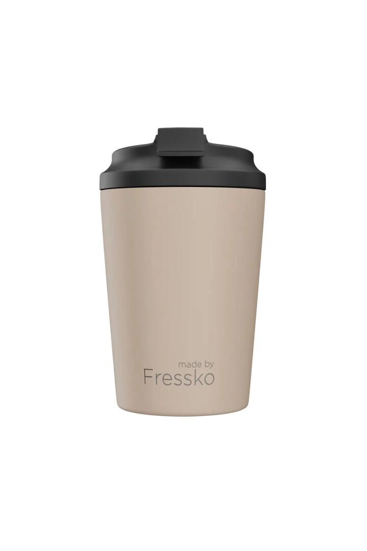 Image of Water Bottles. Product name - Signature Six Oat Ceramic Camino 12oz Coffee Cup in Oat colour by brand - Fressko