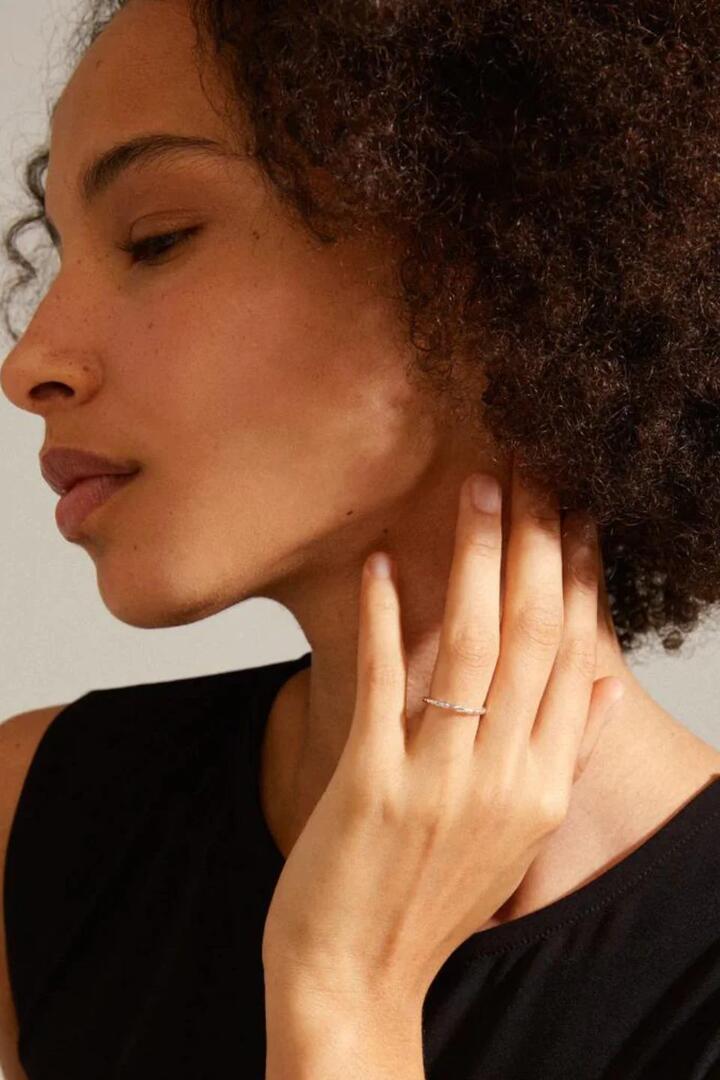 Image of Jewelry. Product name - Lulu Recycled Chain Stack EOL Silver Plated Ring in Silver colour by brand - Pilgrim