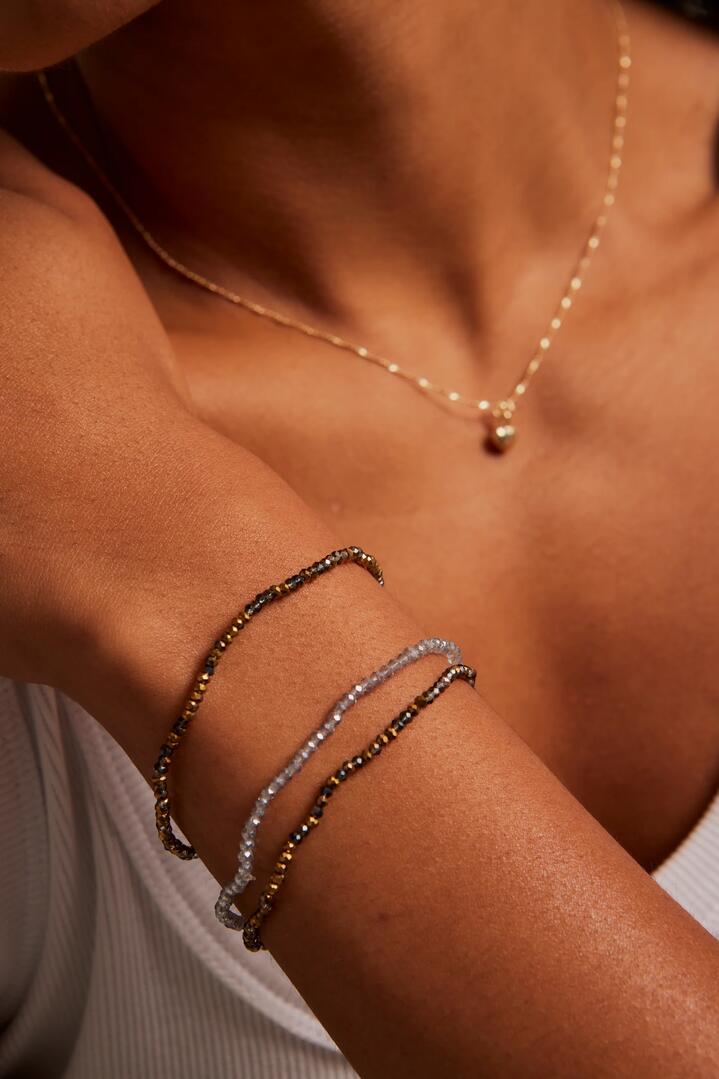Image of Jewelry. Product name - Sunset Beaded Set Of 3 Bracelets in colour by brand - Humble + Heart