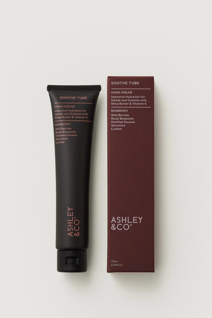 Image of Health & Beauty. Product name - Soothe Tube Bonberry Handcream in colour by brand - Ashley & Co