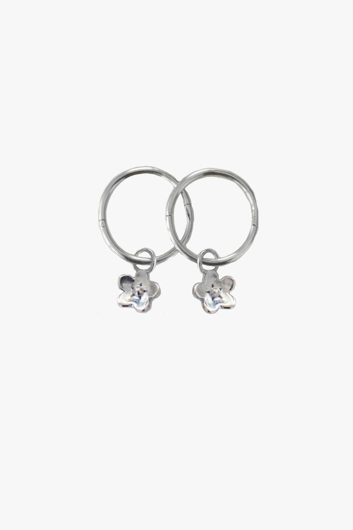 Image of Jewelry. Product name - Daisy Day Silver Sleepers in Silver colour by brand - Sophie