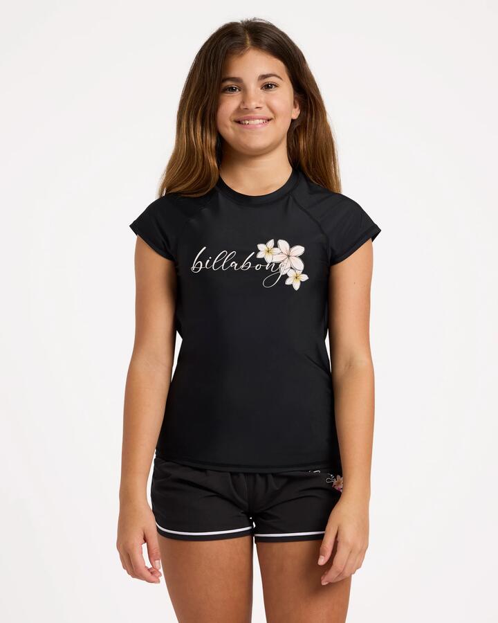 Image of Shirts. Product name - Billabong Girls 6-16 Bloom Crush Surf Shirt Black in Black colour by brand - Billabong