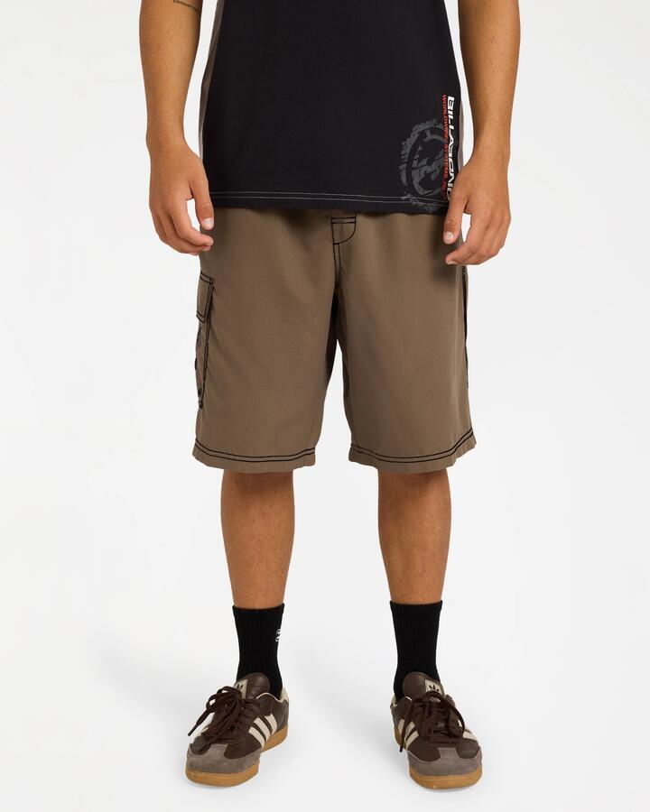 Image of Swimwear. Product name - Billabong Mens Throw On 22" Boardshorts Gravel in Gravel colour by brand - Billabong