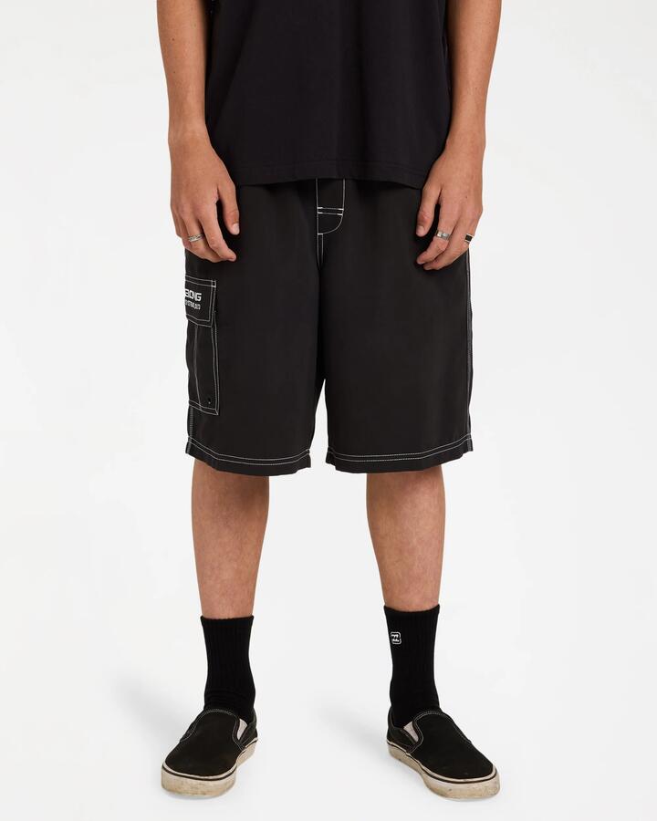Image of Swimwear. Product name - Billabong Mens Throw 22" Boardshorts Black in Black colour by brand - Billabong