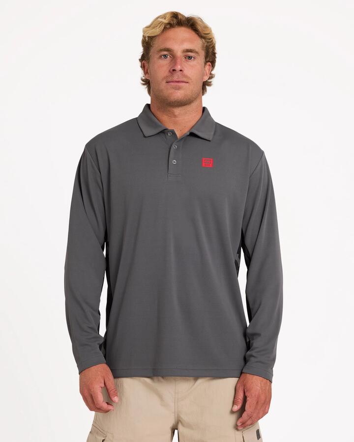 Image of Shirts. Product name - Billabong Mens Strike Mission Fisho Surf Shirt Pewter in Pewter colour by brand - Billabong