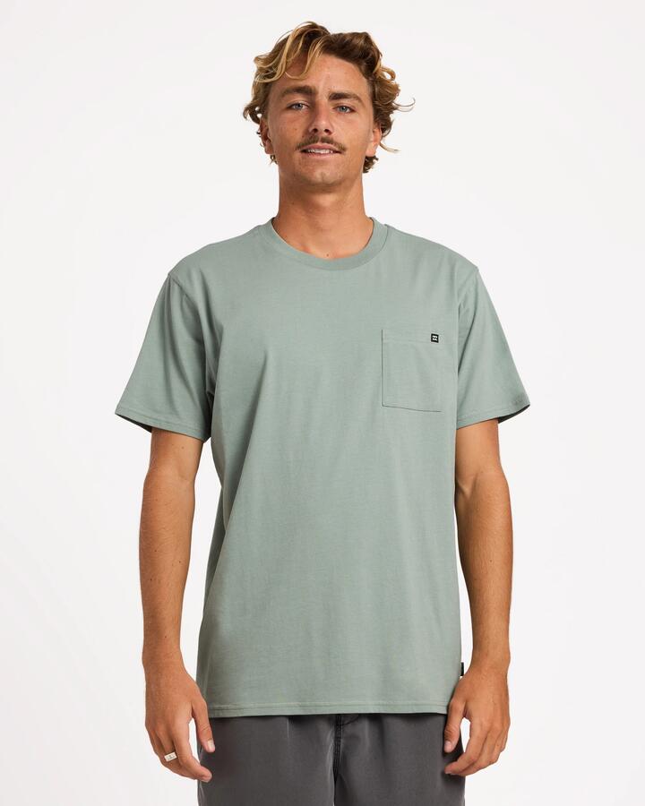 Image of T-Shirts. Product name - Billabong Mens Premium Pocket T-Shirt Silt Green in Silt Green colour by brand - Billabong