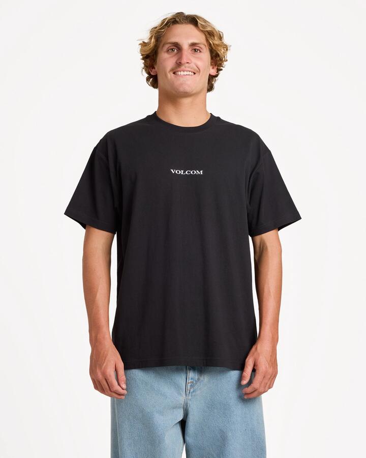 Image of T-Shirts. Product name - Volcom Mens Volcom Stone T-Shirt Black in Black colour by brand - Volcom