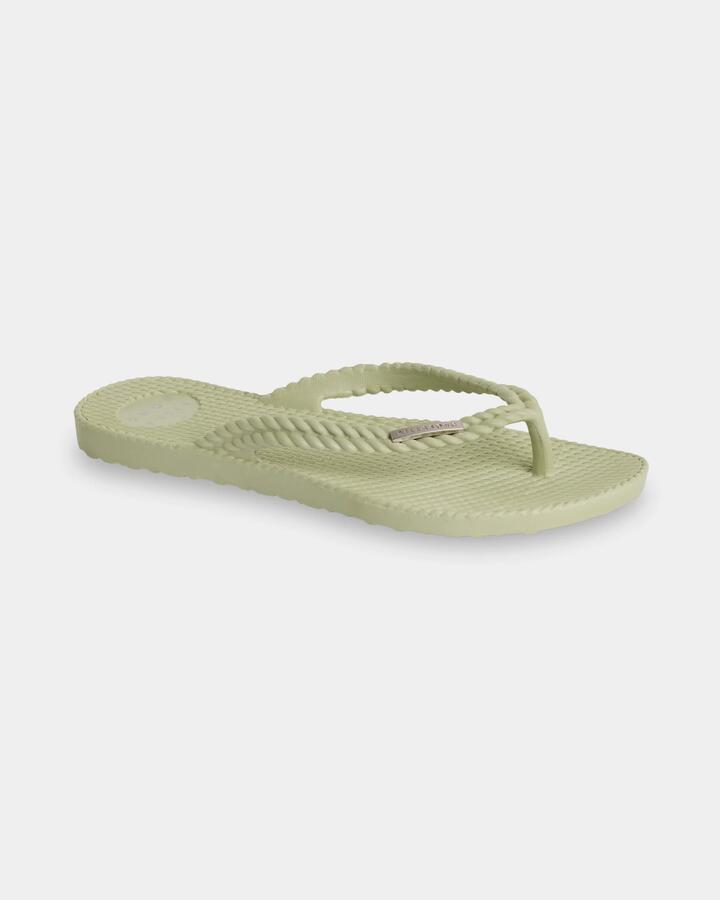 Image of Sandals. Product name - Billabong Womens Kick Back Solid Thongs Smoke Green in Smoke Green colour by brand - Billabong