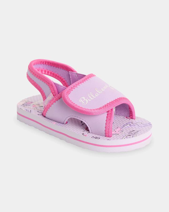 Image of Slippers. Product name - Billabong Toddlers Hula Haze Slides Orchid in Orchid colour by brand - Billabong