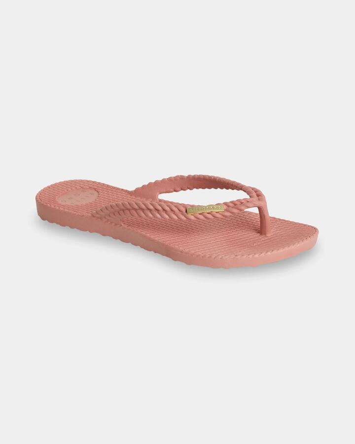 Image of Sandals. Product name - Billabong Womens Kick Back Solid Thongs Terracotta in Terracotta colour by brand - Billabong
