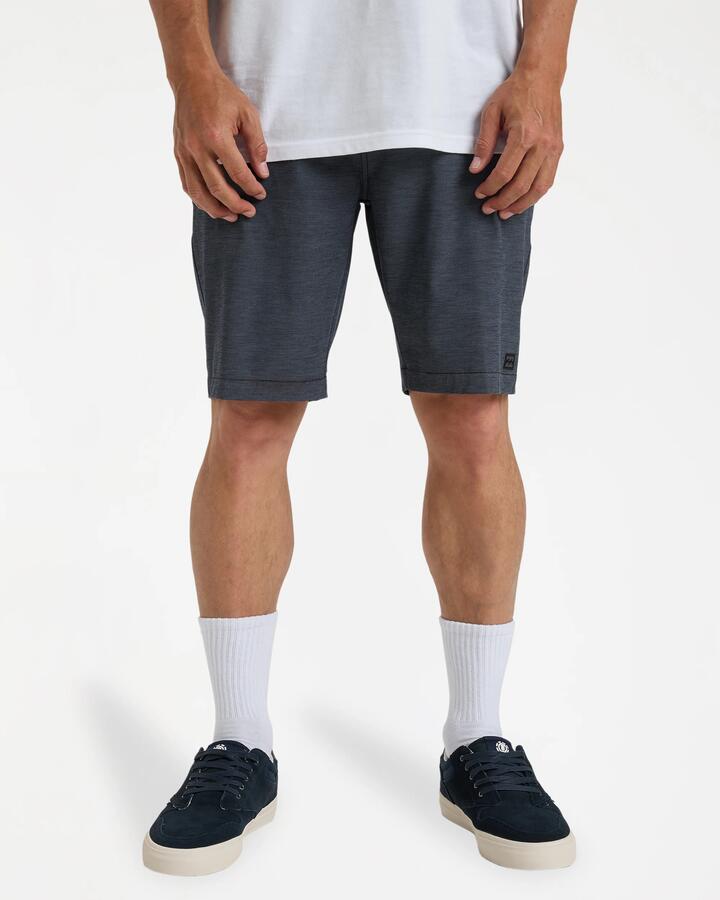 Image of a model wearing Shorts. Product name - Billabong Mens Crossfire Walkshorts Black in Black colour by brand - Billabong