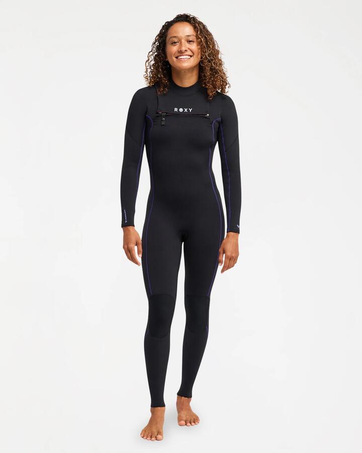 Image of Wetsuits. Product name - Roxy Womens 3/2Mm Elite Xtra Stretch Chest Zip Wetsuit Dahlia in Dahlia colour by brand - Roxy