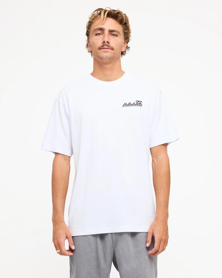 Image of T-Shirts. Product name - Billabong Mens Tilt T-Shirt White in White colour by brand - Billabong