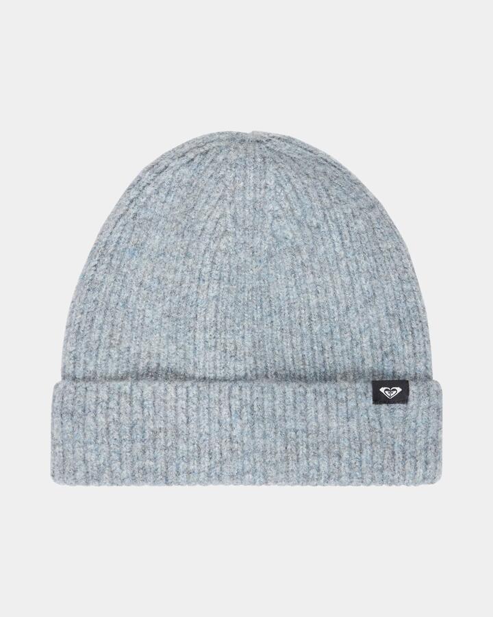 Image of Hats. Product name - Roxy Womens Wind Effect Beanie Heather Grey in Heather Grey colour by brand - Roxy
