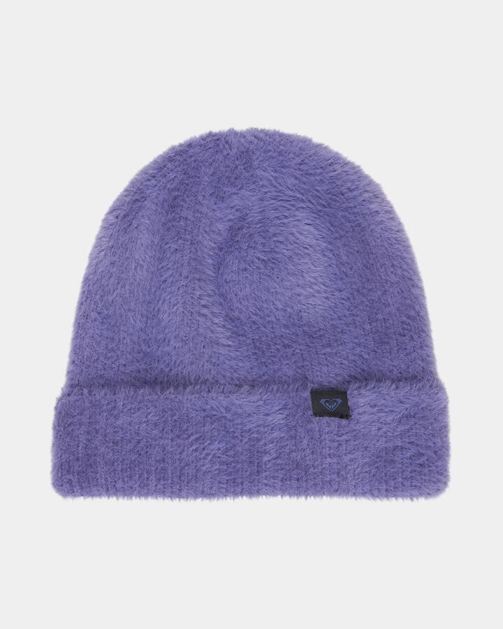 Image of Hats. Product name - Roxy Womens Peace Polly Beanie Twilight Purple in Twilight Purple colour by brand - Roxy