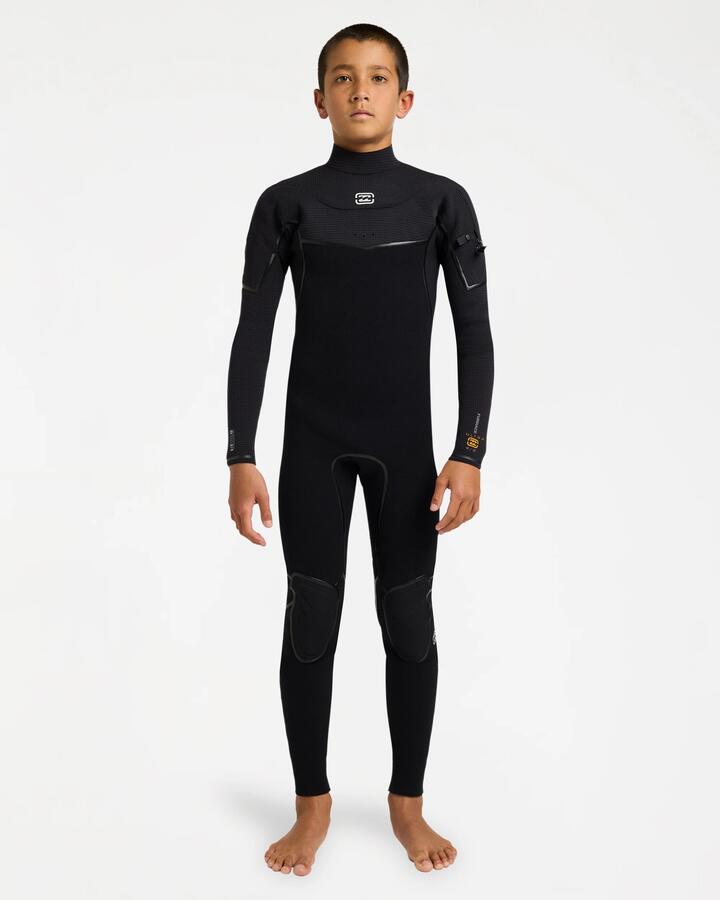 Image of Wetsuits. Product name - Billabong Boys 8-16 4/3 Furnace Ultra Gullwing Wetsuit Black in Black colour by brand - Billabong
