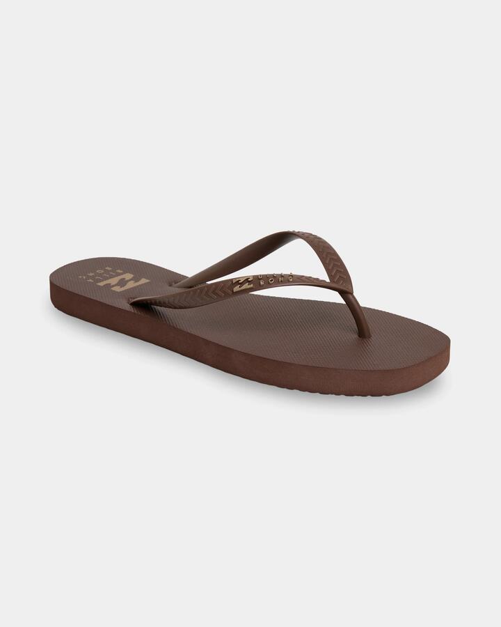Image of Sandals. Product name - Billabong Womens Fiji Square Toe Thongs Brown in Brown colour by brand - Billabong