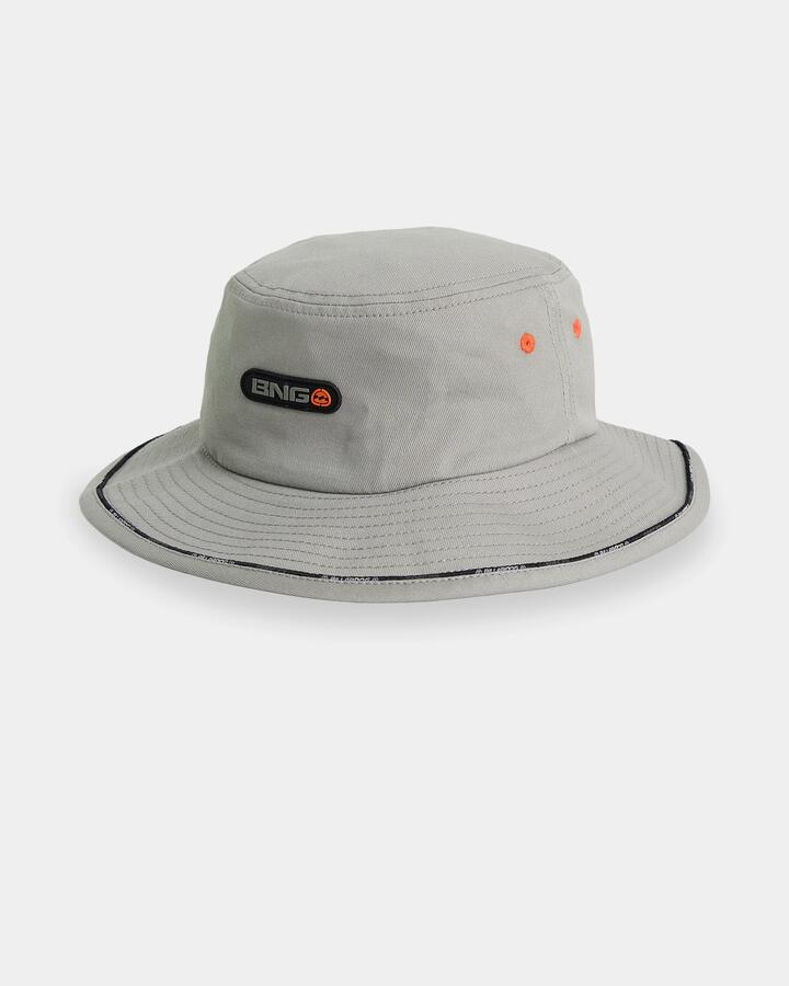 Image of Accessories. Product name - Billabong Boys 2-7 Groms Spec Script Boonie Ash in Ash colour by brand - Billabong