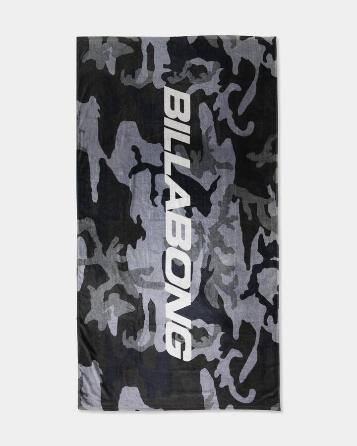 Image of Towels. Product name - Billabong Mens Strike Mission Beach Towel Black Camo in Black Camo colour by brand - Billabong