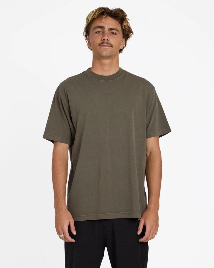 Image of T-Shirts. Product name - Billabong Mens Premium Wave Wash T-Shirt Army in Army colour by brand - Billabong