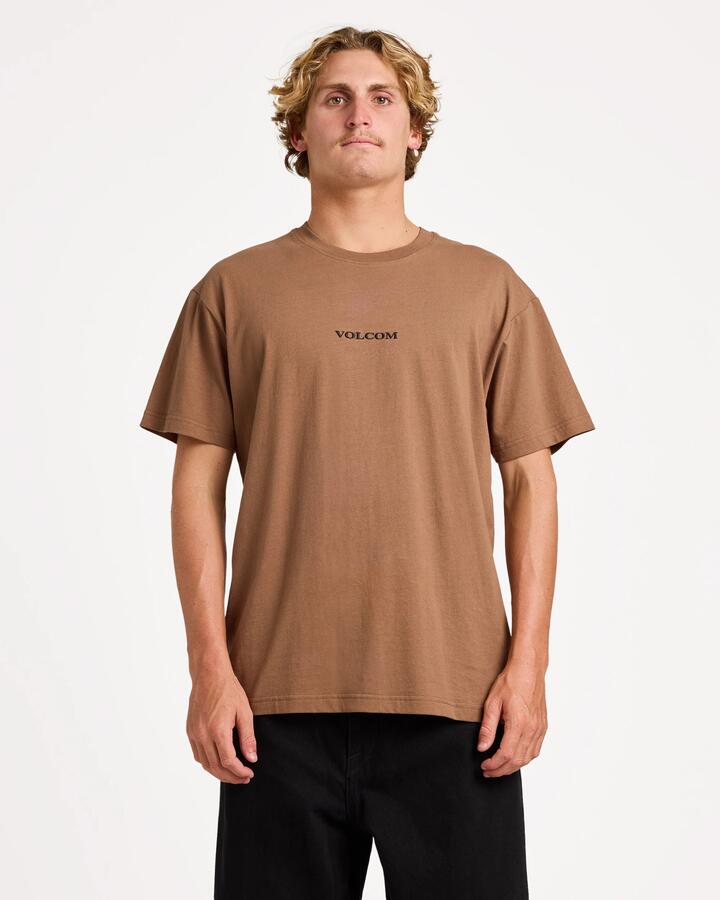 Image of T-Shirts. Product name - Volcom Mens Volcom Stone T-Shirt Earth in Earth colour by brand - Volcom