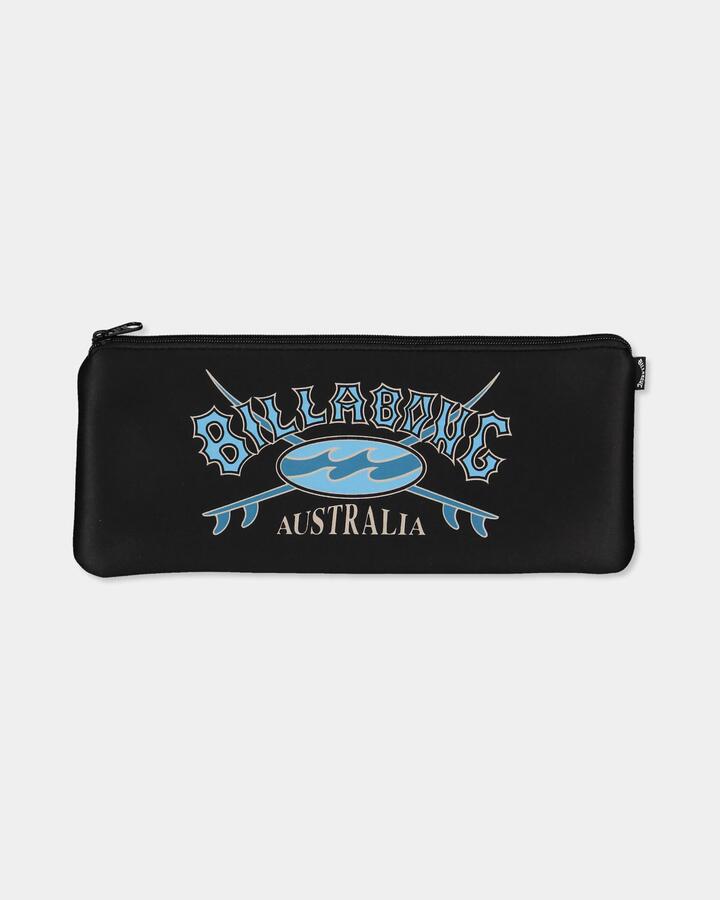 Image of Accessories. Product name - Billabong Mens Large Pencil Case Black in Black colour by brand - Billabong