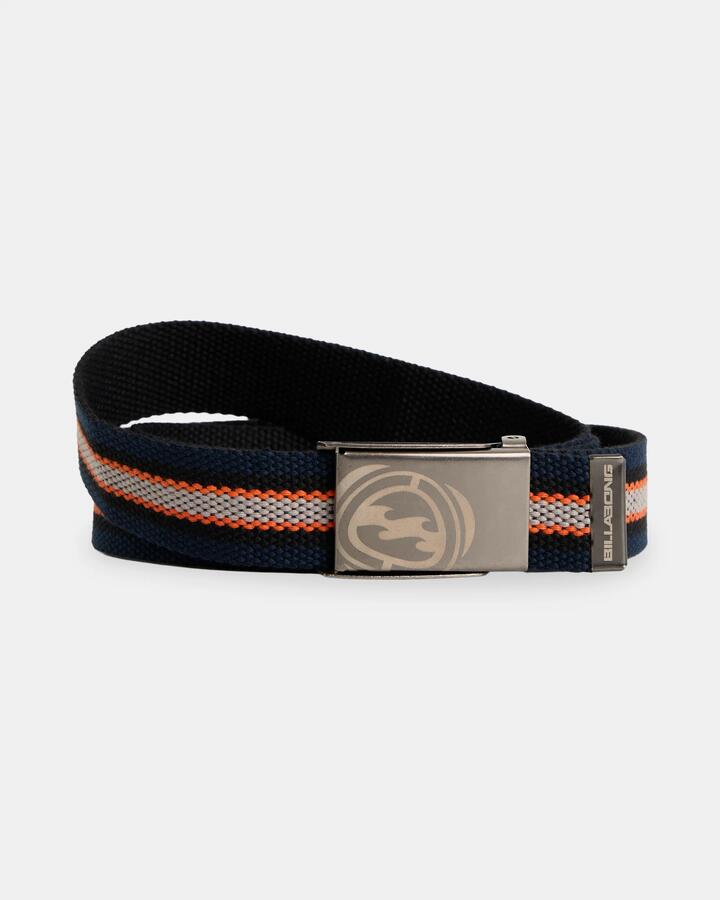 Image of Belts. Product name - Billabong Mens Spec 73 Cog Skate Belt Navy in Navy colour by brand - Billabong