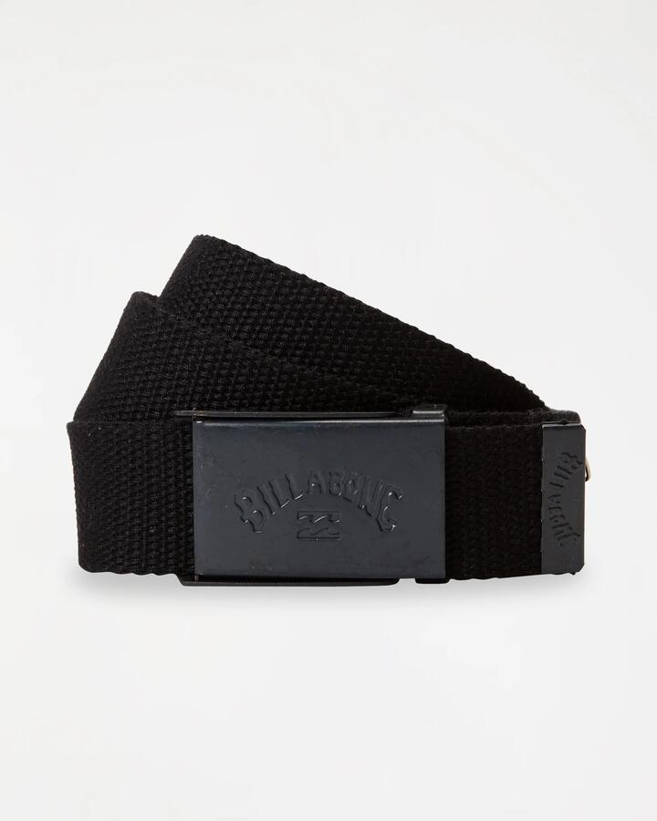 Image of Belts. Product name - Billabong Mens Cog Skate Belt Stealth in Stealth colour by brand - Billabong