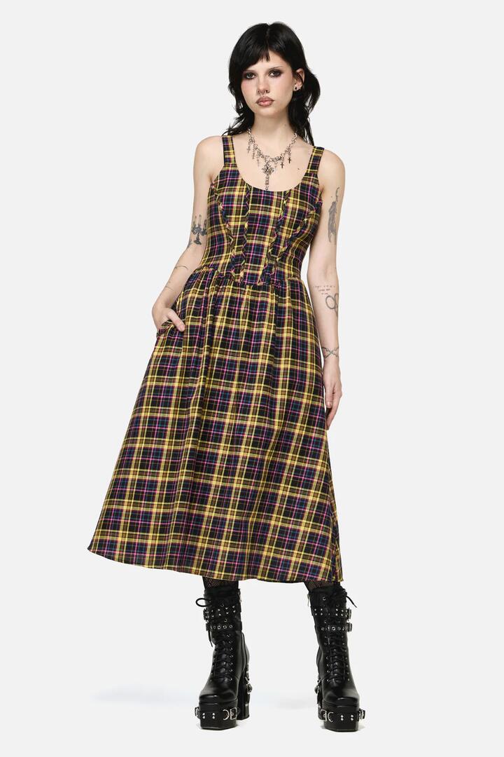 Image of Dresses. Productname: Forest Dweller Tartan Dress in Multi colour by brand - Dangerfield
