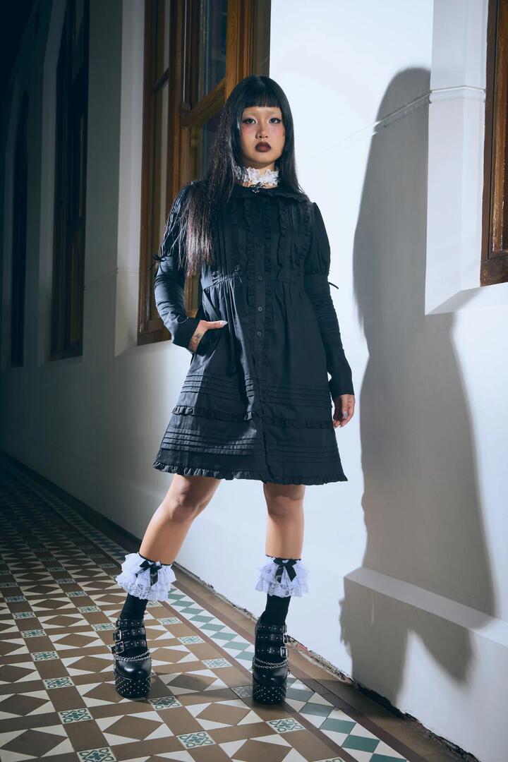 Image of Dresses. Productname: Estate Frill Dress in Black colour by brand - Black Friday