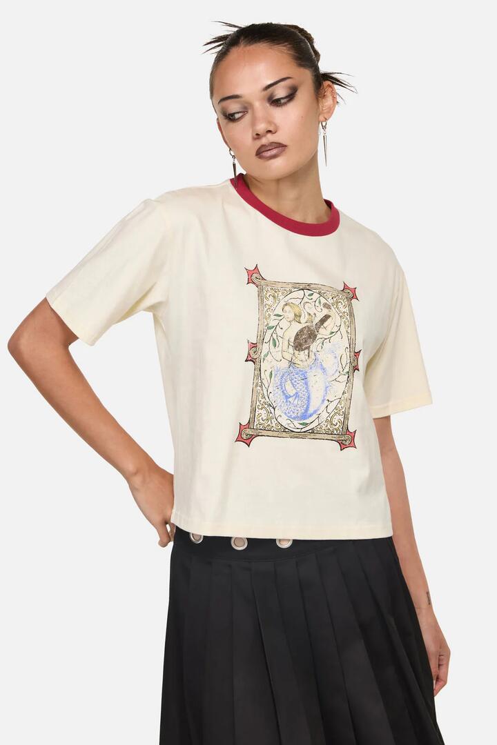 Image of T-Shirts. Productname: Metalwork Tee in Cream colour by brand - Black Friday