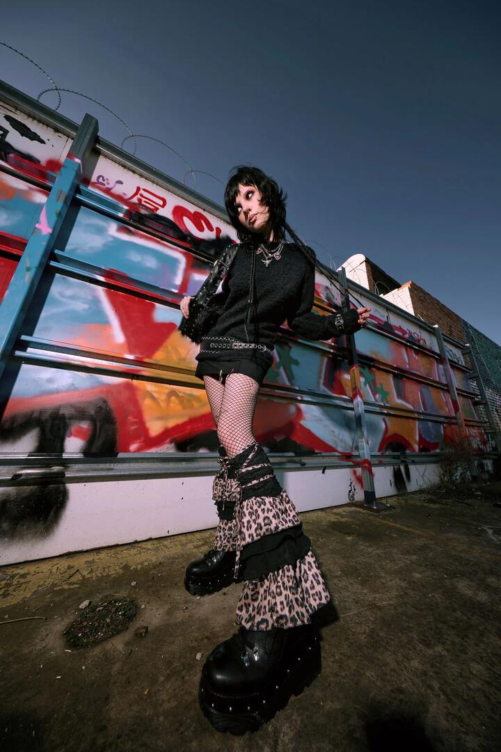 Image of Lingerie. Productname: Strappy Leopard Leg Warmers in Leopard colour by brand - Black Friday