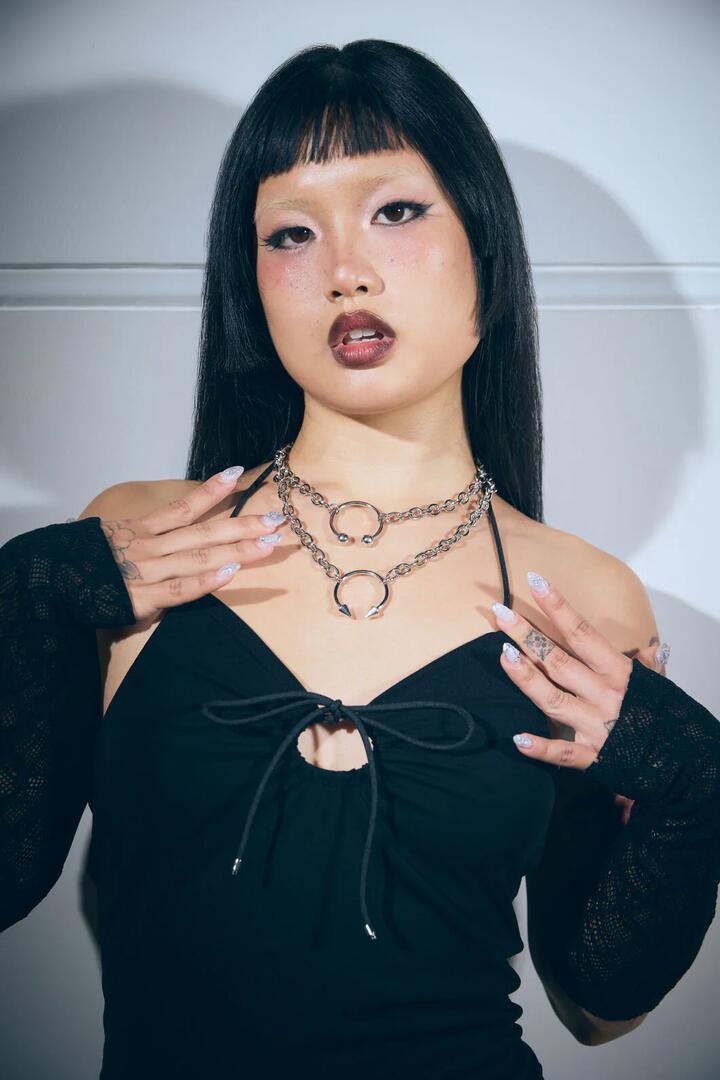 Image of Necklaces. Productname: Punk'd Necklace Set in Silver colour by brand - Black Friday
